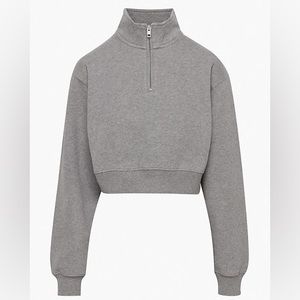Aritzia Tna Cozy Fleece Perfect 1/4 Zip Sweatshirt
